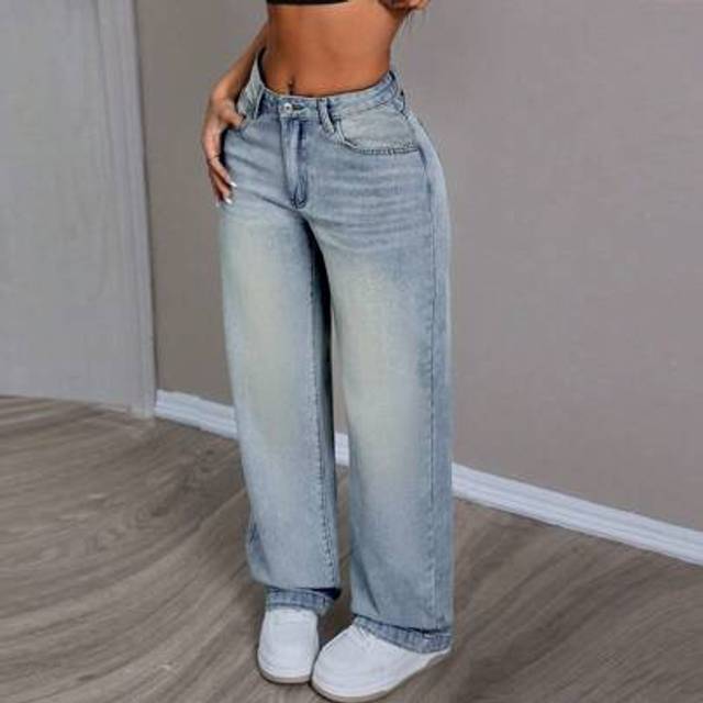 SHEIN Women&#39;s Fashionable Denim Jeans, Suitable For Summer