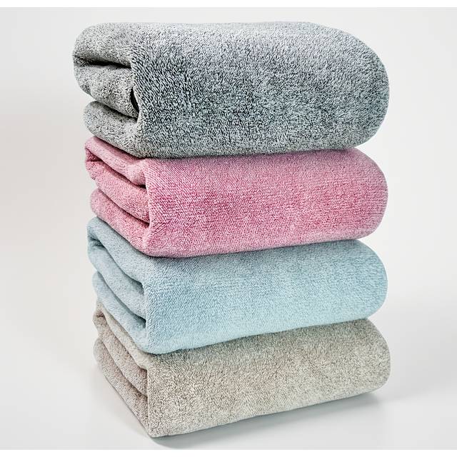TEMU 4pcs Bath Towel Set With Natural Latest Coral Pattern Bath Towel, Super Super Absorbent And Quick Drying Combination, Super Cost-effective
