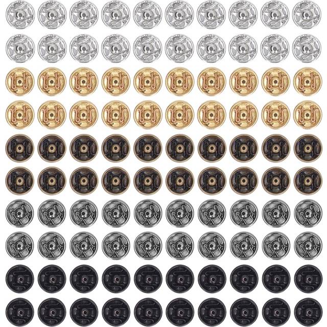 100pcs 5mm Mini Snap Buttons Fasteners 5 Colors Rust Prevention Light Weight Miniature Snap Buttons