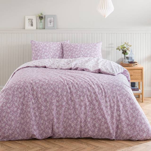 Bexley Floral Sage Duvet Cover and Pillowcase Set - Lilac