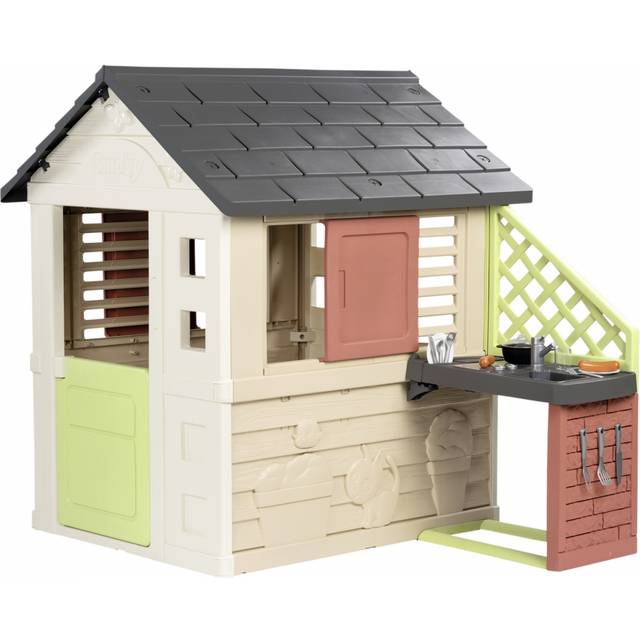 Smoby Life Nature Playhouse + Kitchen - One Colour