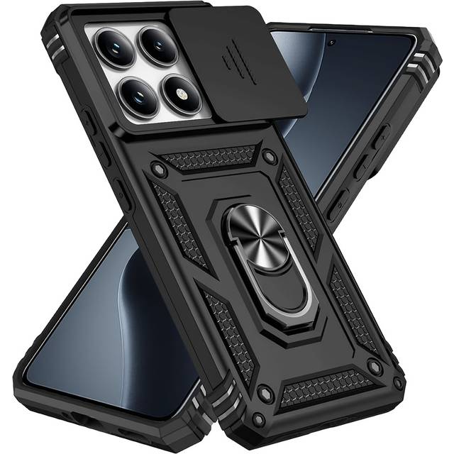 TEMU Heavy-duty Shockproof Phone Case With A Metal Stand, Compatible With Xiaomi 14t Pro.