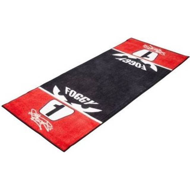 Official Carl 'Foggy' Fogarty garage mat featuring the 'Foggy Eyes'