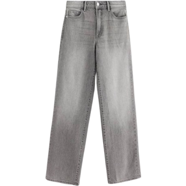 LINDEX Trousers Denim Hanna Long Lt G |Grå |38