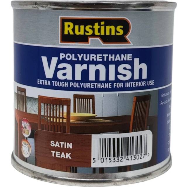 Rustins Poly Varnish Stain Satin Teak 250ml