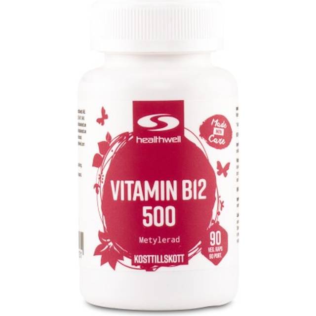 Healthwell Vitamin B12 500 Metylerad, 90 kaps