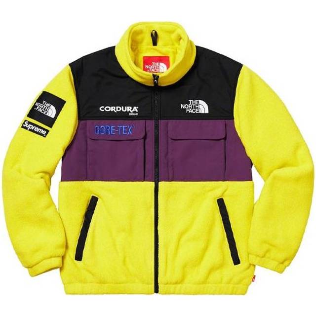 Supreme FW18 x The North Face Expedition Fleece Jacket Sulphur SUP-FW18-1019 - Yellow