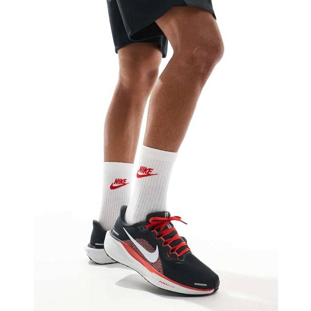 Nike Running – Air Zoom Pegasus 41 – Grå och röda löparskor-Grå/a