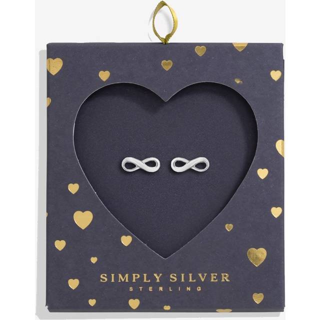 Simply Silver Simply Silver Sterling Silver 925 Infinity Stud Earrings - Gift Boxed