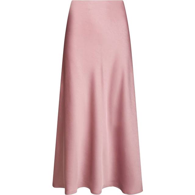 Neo Noir, Kjol, Dam, L, Polyester, Elegant Evening Rose Satin Kjol - pink (L)