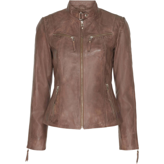 Btfcph, Jacka, Dam, S, Läder, Bikerjacka 10245 - brown (S)