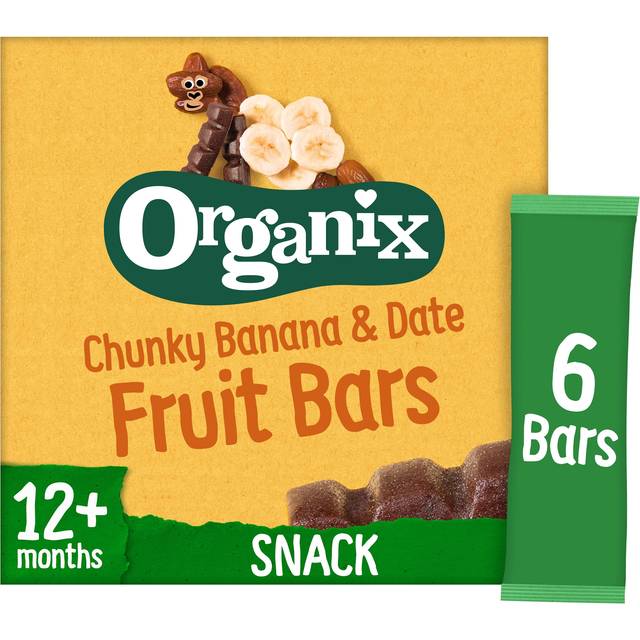 Organix Goodies Banana & Date Chunky Fruit Bars 6x17g (102g)