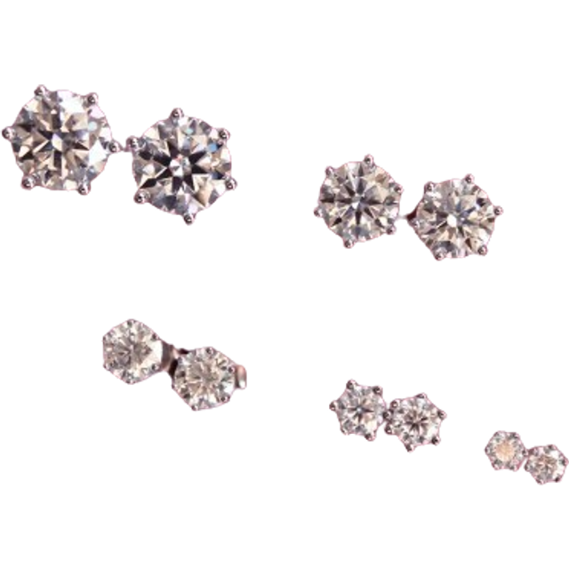 SHEIN 1Pair Moissanite Stud Earrings Luxury Jewelry Gifts For Women  S925 Sterling Silver Fine Ladies Jewelery Gift Rhinestone Wedding Bridal Jewelry Diamon