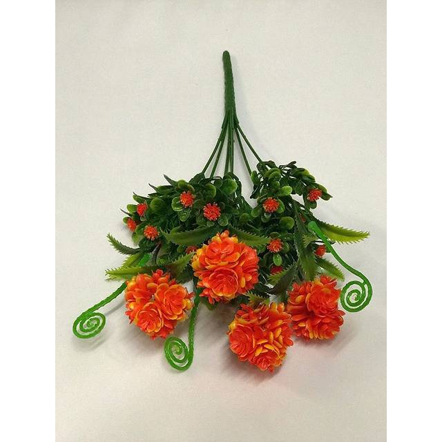 Best Artificial 34cm Hydrangea Spray - Orange