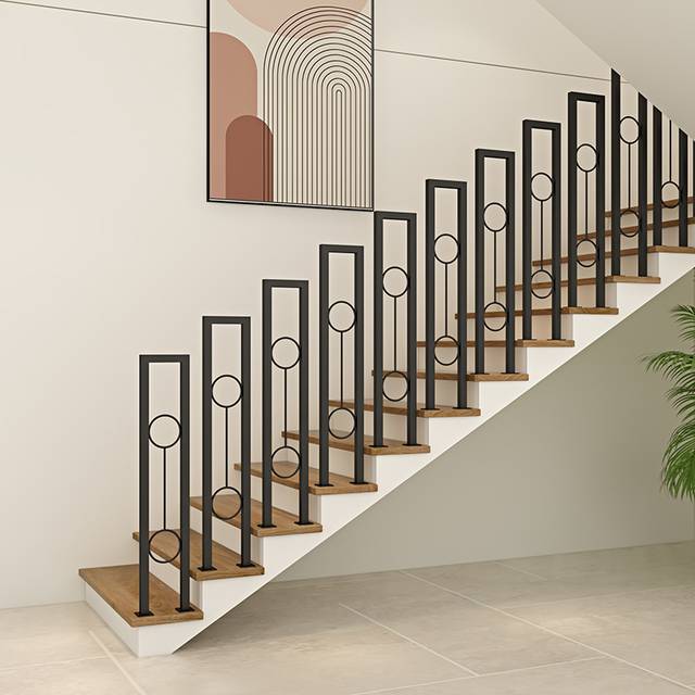 TEMU Cast Iron Handrail, U-shaped Stair Railing, Polished Surface, Decorative Iron Railings For Attic