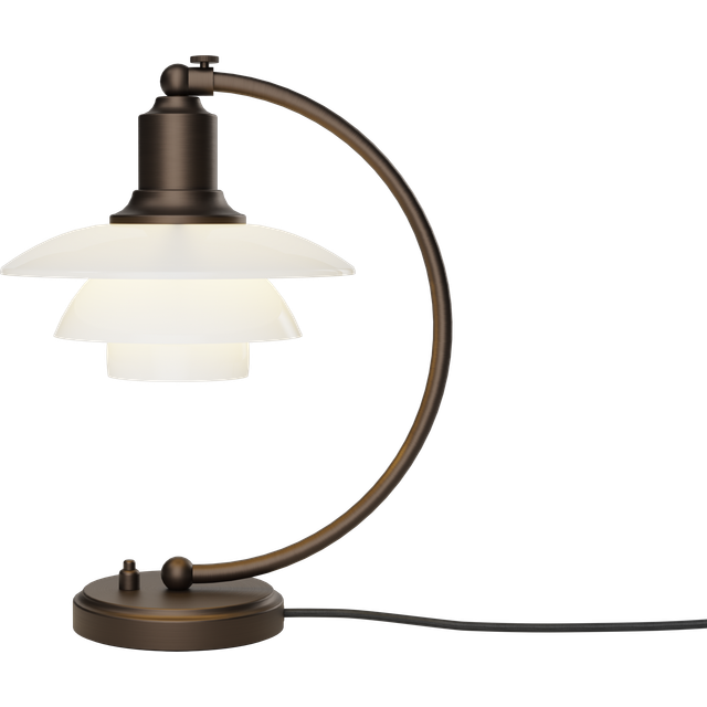 Louis Poulsen - PH 2/2 Luna Bordslampa Aged Brass/Opal Glass