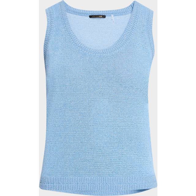 Heidi Scoop-Neck Knit Sweater - DARK BLUE - Small