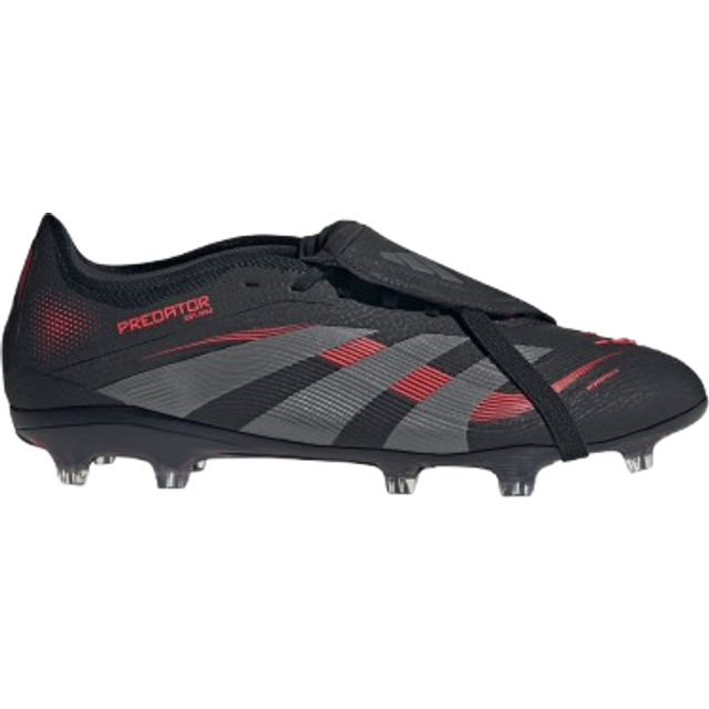 adidas Mens Predator Pro Fold-Over Tongue Firm Ground Ground Football Boot - Black, Black, Size 9.5, Men