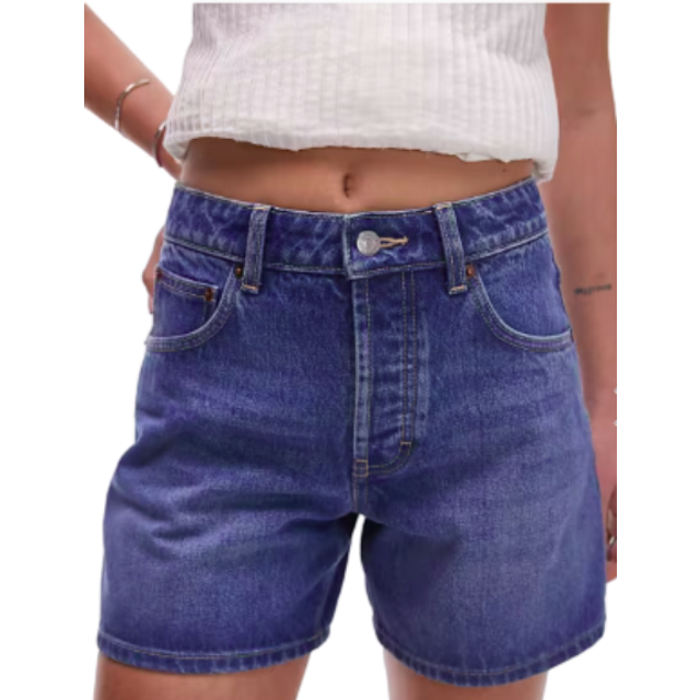 Topshop – Editor – Mellanblå jeansshorts