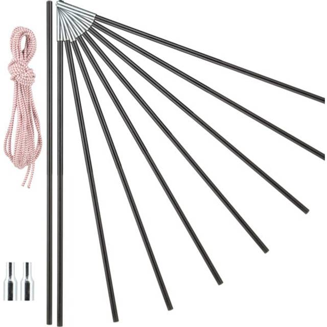 Fiberglas 9-pack tältpinne, Black, Unisex, 110