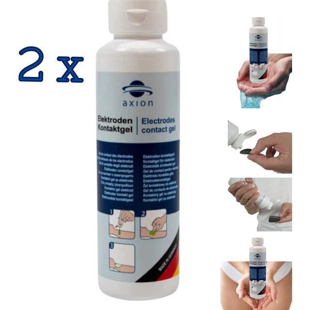 2x250g kontaktgel - För vaginal och anal sonder och begagnade TENS-EMS-elektroder