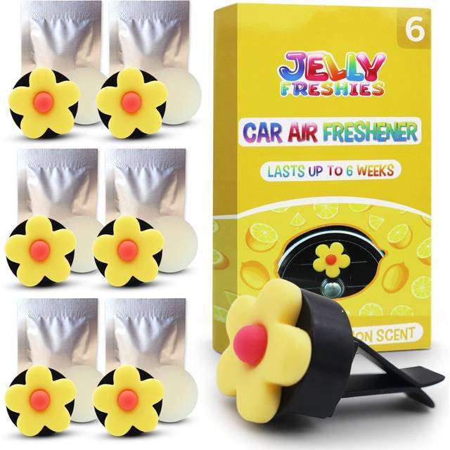 TEMU 6pk Car Air Freshener Vent Clip On Flowers Fresh Scent Auto Freshner