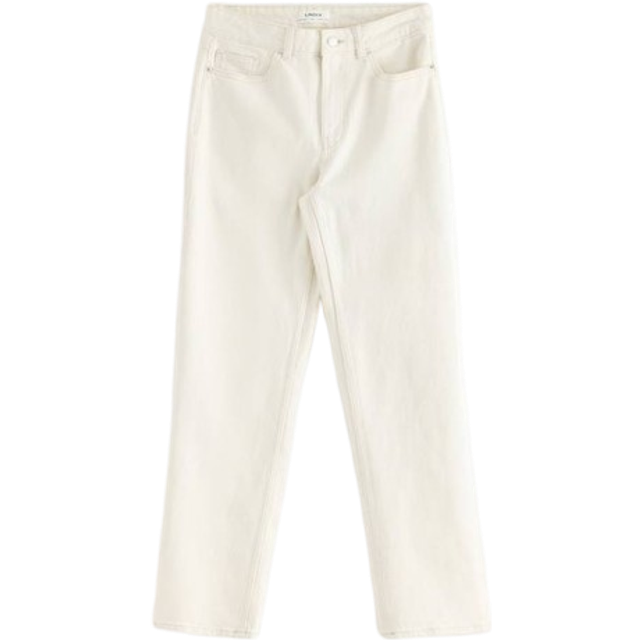STRAIGHT Nea cropped jeans med lätt stretch