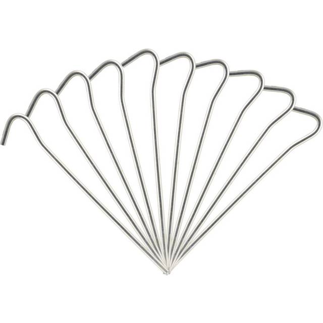 Aluminium 10-pack tältpinnar, Silver, Unisex, 8,5 mm