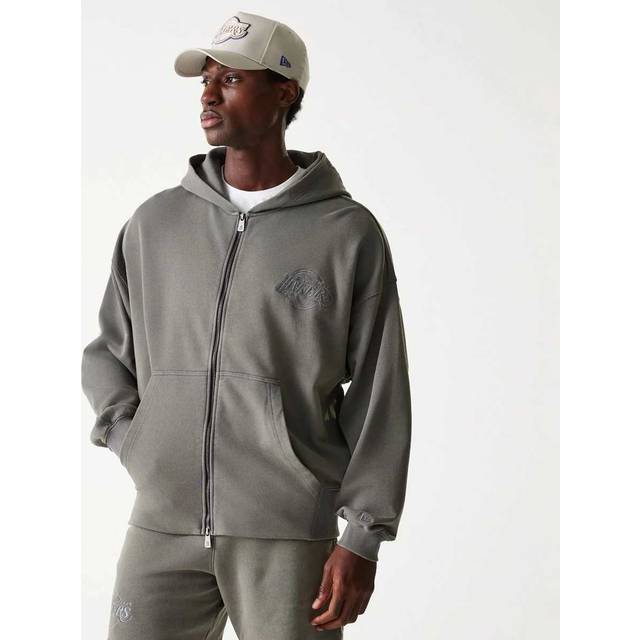 Los Angeles Lakers full zip sweatshirt Washed - Gris