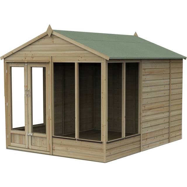 10' x 8' Forest Beckwood 25yr Guarantee Double Door Apex Summer House (3.01m x 2.61m)