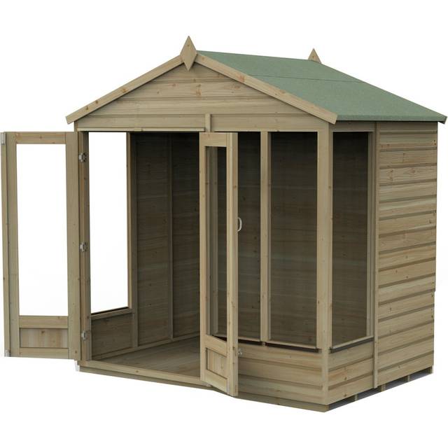 7' x 5' Forest Beckwood 25yr Guarantee Double Door Apex Summer House (2.28m x 1.53m)
