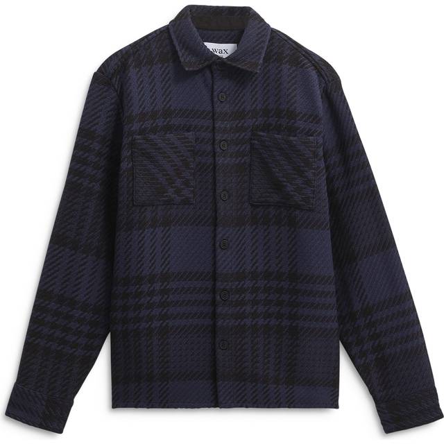 Whiting Check Overshirt - Black/Blue - Inspired by its iconic namesake city, family-based label Wax London offers an array of timeless and durable styles, crafting pieces to elevate your everyday wardrobe. With a focus on materials and sourcing, each piece is intended to be worn and reworn for seasons to come.