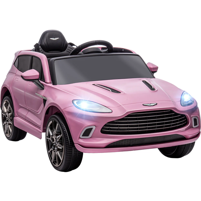 AIYAPLAY Aston Martin DBX Licensed 12V Kids Electric Car w/ Remote, Pink, Pink