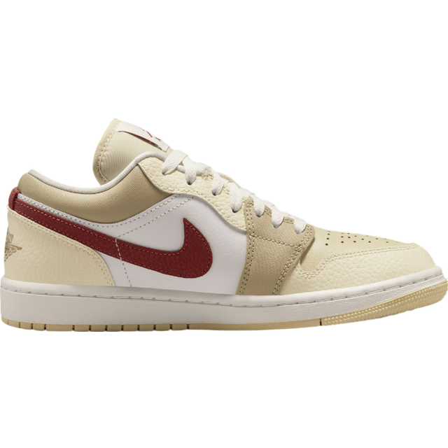 Nike – Air Jordan 1 Low SE – Vita och bruna sneakers med låga skaft-Vit/a