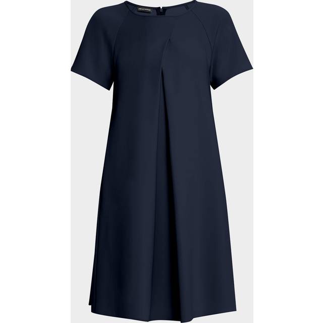 Techno cady flared dress with oversized godet pleat