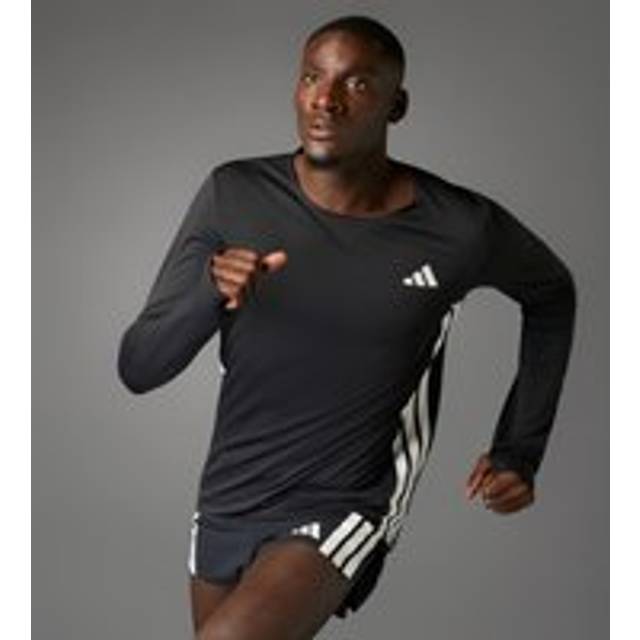 adidas Adizero L LS Tee XL för män - Svart löpartröja med hög prestanda och komfort