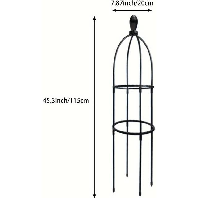 TEMU 1 Pack, Garden Obelisk Trellis For Climbing Plants, Round Obelisk Trellis For Climbing Vine, Can Help Of Roses, , Ivy, , , Long Stems, , Houseplants, Etc.,