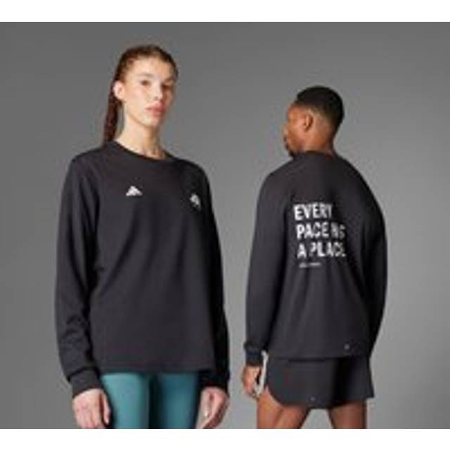 adidas Running – Own The Run – Svart topp med långa ärmar-Svart/a