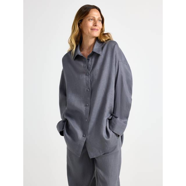 Oversized skjorta i linne