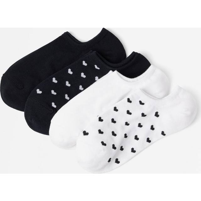 LINDEX Sock Low Ankle 4 P A O Hearts |Multi/patterned |39/41