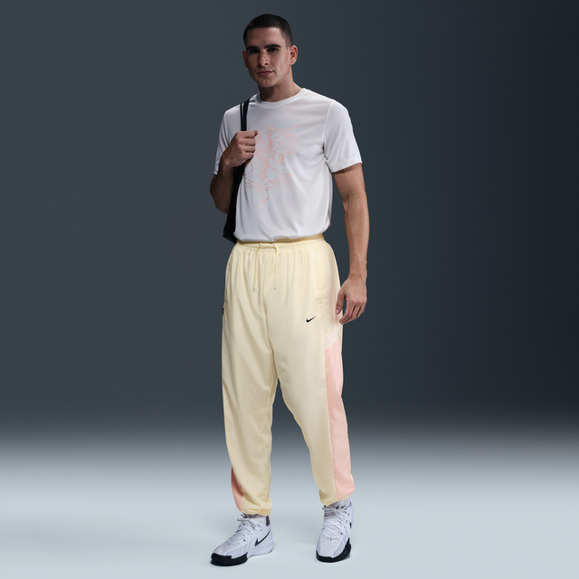 Nike Icon Men's Woven Basketball Trousers - White - Polyester - L Tall