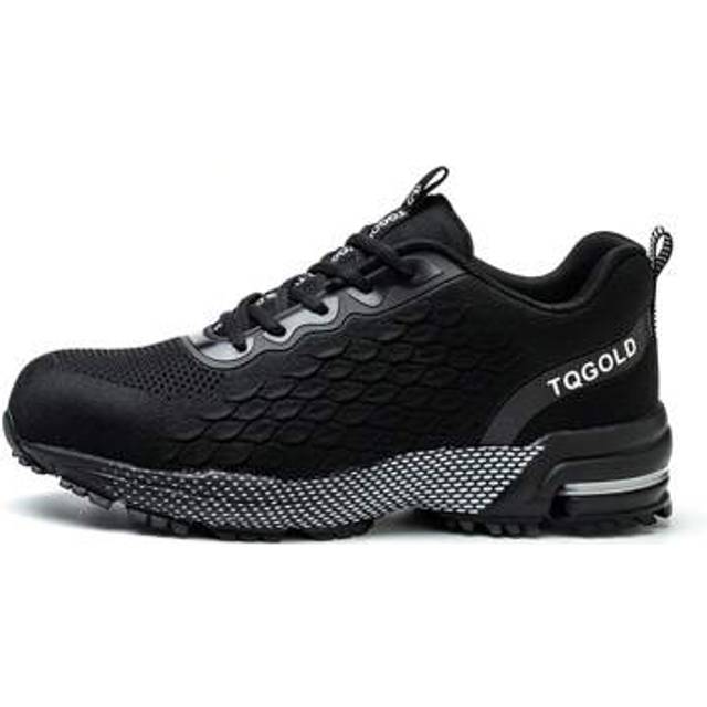SHEIN Breathable Plus Size Men & Women Work Shoes With Wide Last And Kevlar Midsole, Steel Toe Cap For Anti-Smashing Anti-Stabbing Protective Shoes Construc