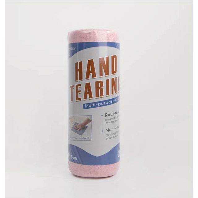 TEMU Reusable Cleaning Wipe Household Kitchen Cloth Microfiber Towel Rolls Dish Rags Wash Paper Towel Replacement 1 Roll Of 20 Sheets