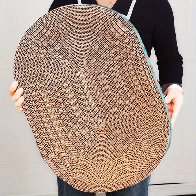 TEMU 1pc Bowl-shaped Cat Scratcher Board - Play, & Sleep | Cardboard Material With | Ideal For Cats, Cat Wall Scratcher