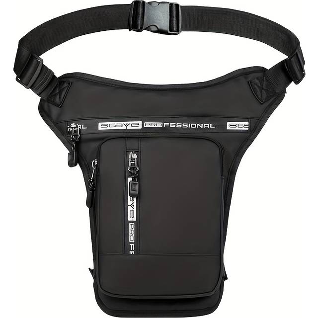 TEMU Men's Lightweight Nylon Running Fanny Pack, Multi-functional Crossbody Mini Leg Bag With Mobile Phone Pouch, , , - Zipper Random