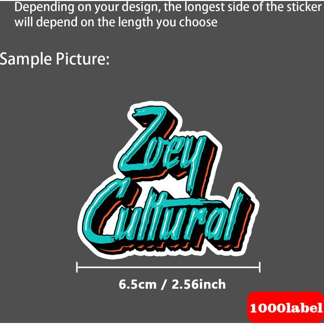 TEMU 500/1000 Custom Waterproof Sticker Pack - Die-cut, Personalized Design For Laptops, Water Bottles, Etc. - Durable, Scratch-resistant Paper Labels