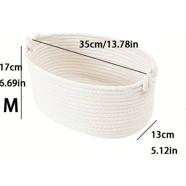 TEMU 1 Letter Storage Basket Handmade Personalized Name Storage Basket Rope Weaving Toy Pet Storage Basket, Laundry Baskets