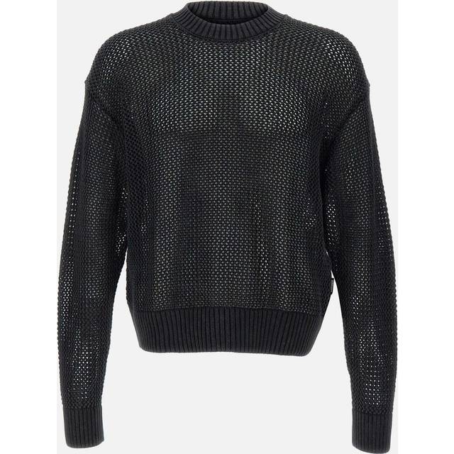 Open Gauge Knit Sweater - Jet Black