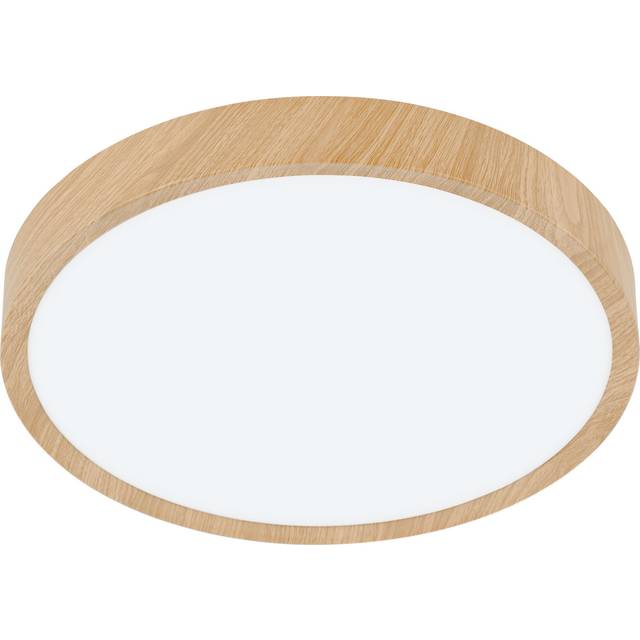 EGLO Musurita Natural Wood and Plastic Diffuser LED Ceiling Light - Brown - 6 x 34 x 6cm