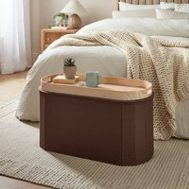 Edited Life Lozenge Ottoman - Brown